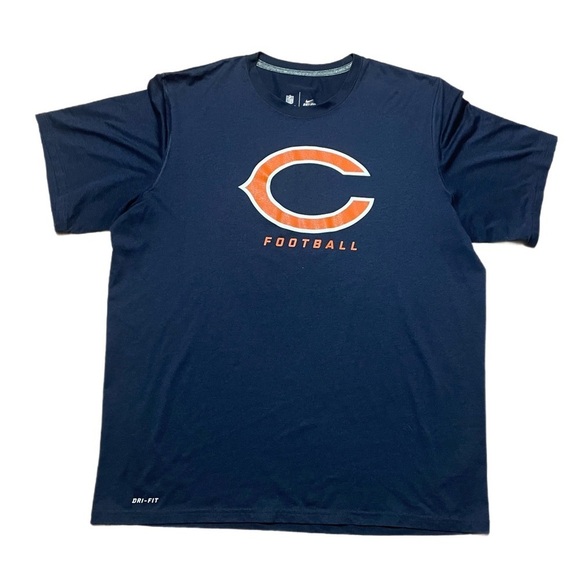 Nike Dri-Fit Men's Chicago Bears Just Do it NFL Football Navy Shirt - Picture 1 of 6
